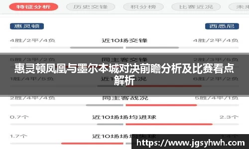 惠灵顿凤凰与墨尔本城对决前瞻分析及比赛看点解析